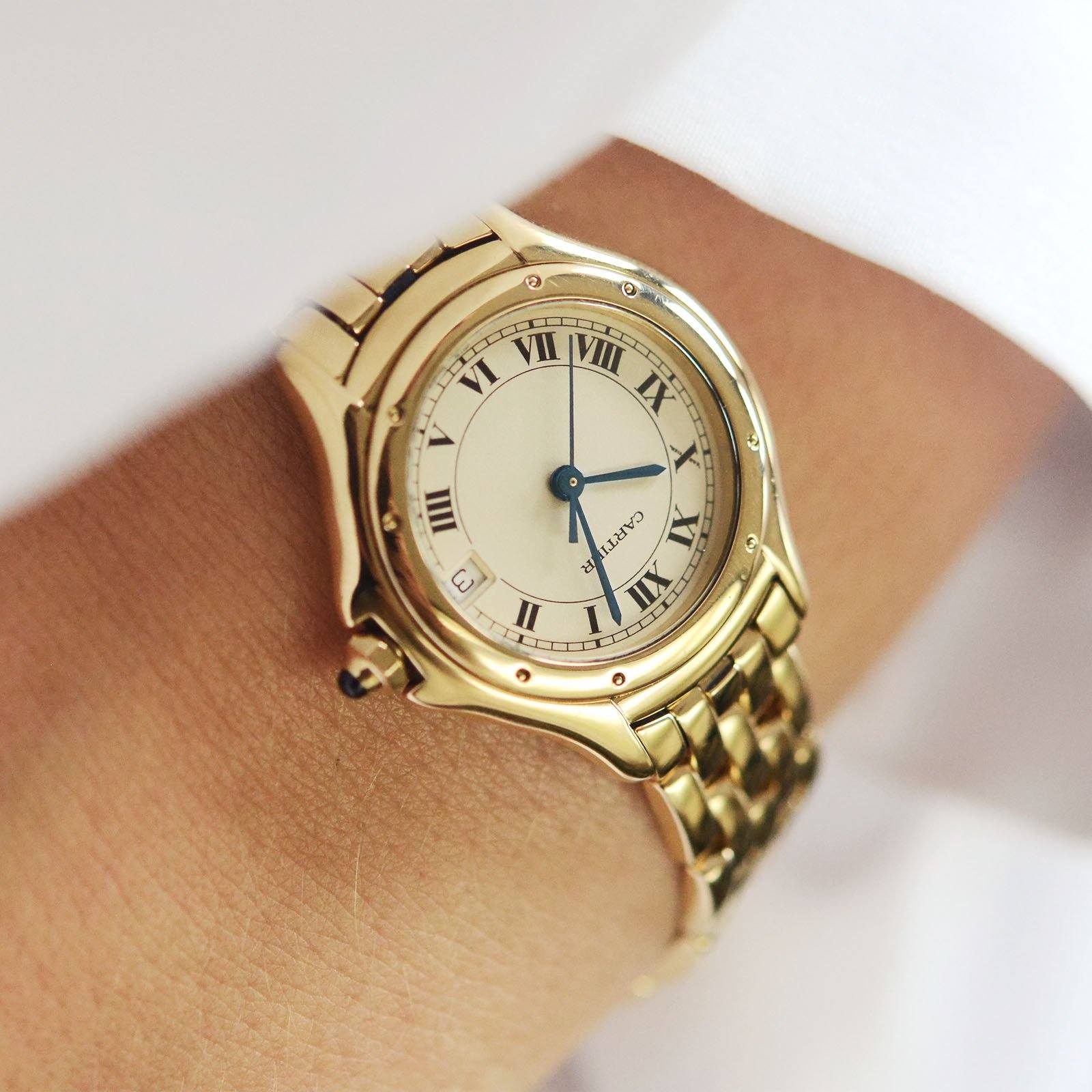 Cartier cougar 18k yellow cheap gold