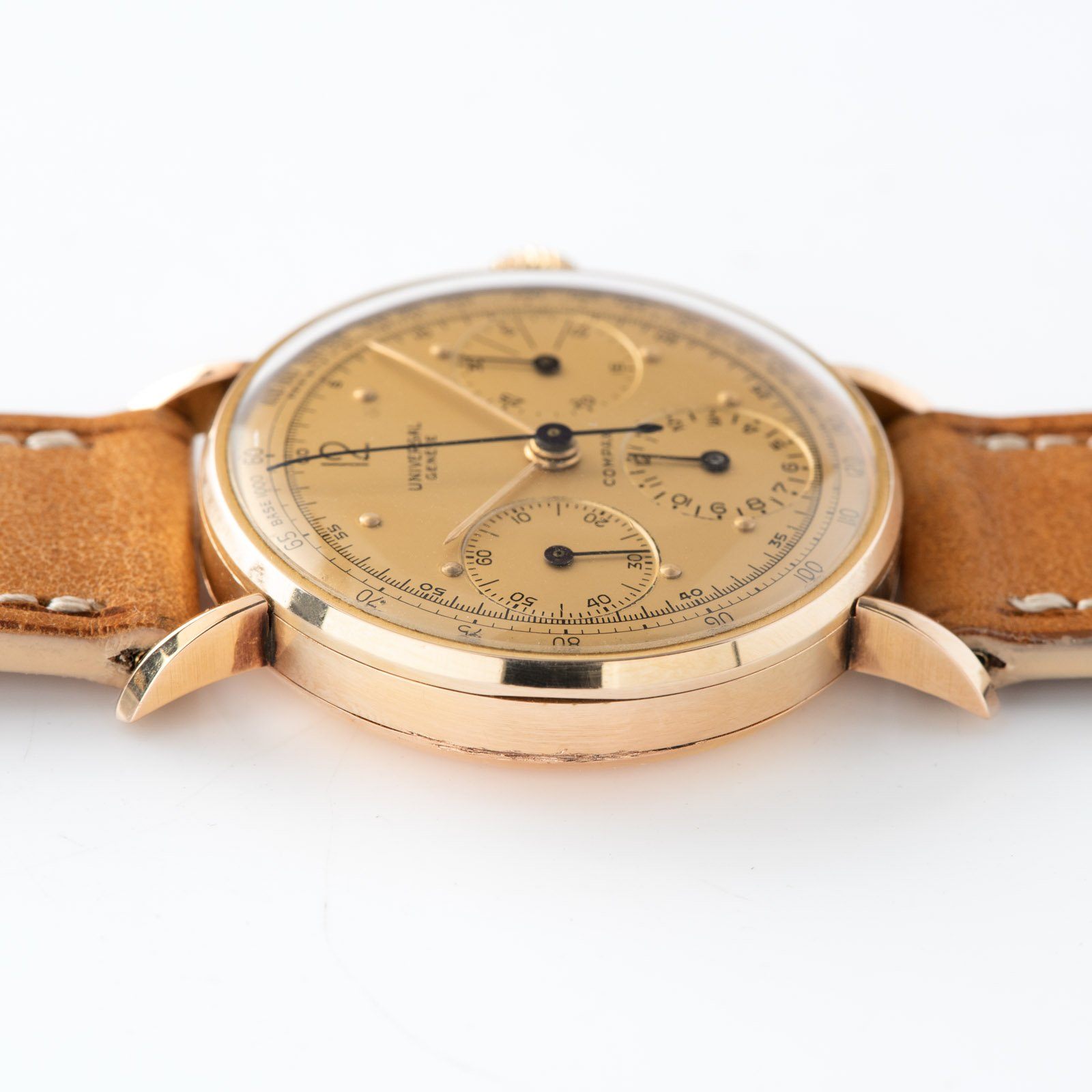 Universal Geneve Chronograph Tri Compax 18kt Rose Gold 