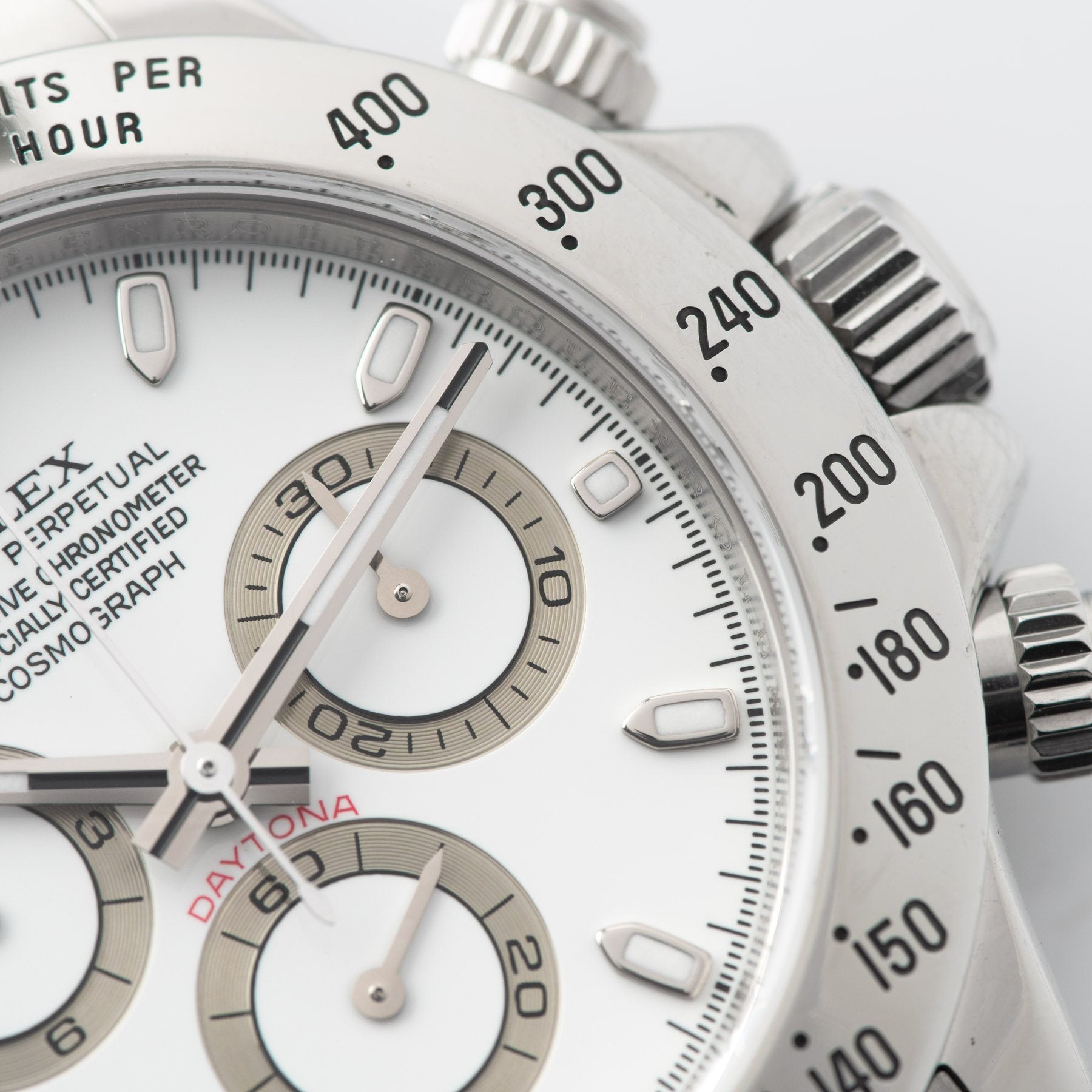 Rolex Daytona Steel 116520 White Dial with Guarantee and with a ceramic bezel