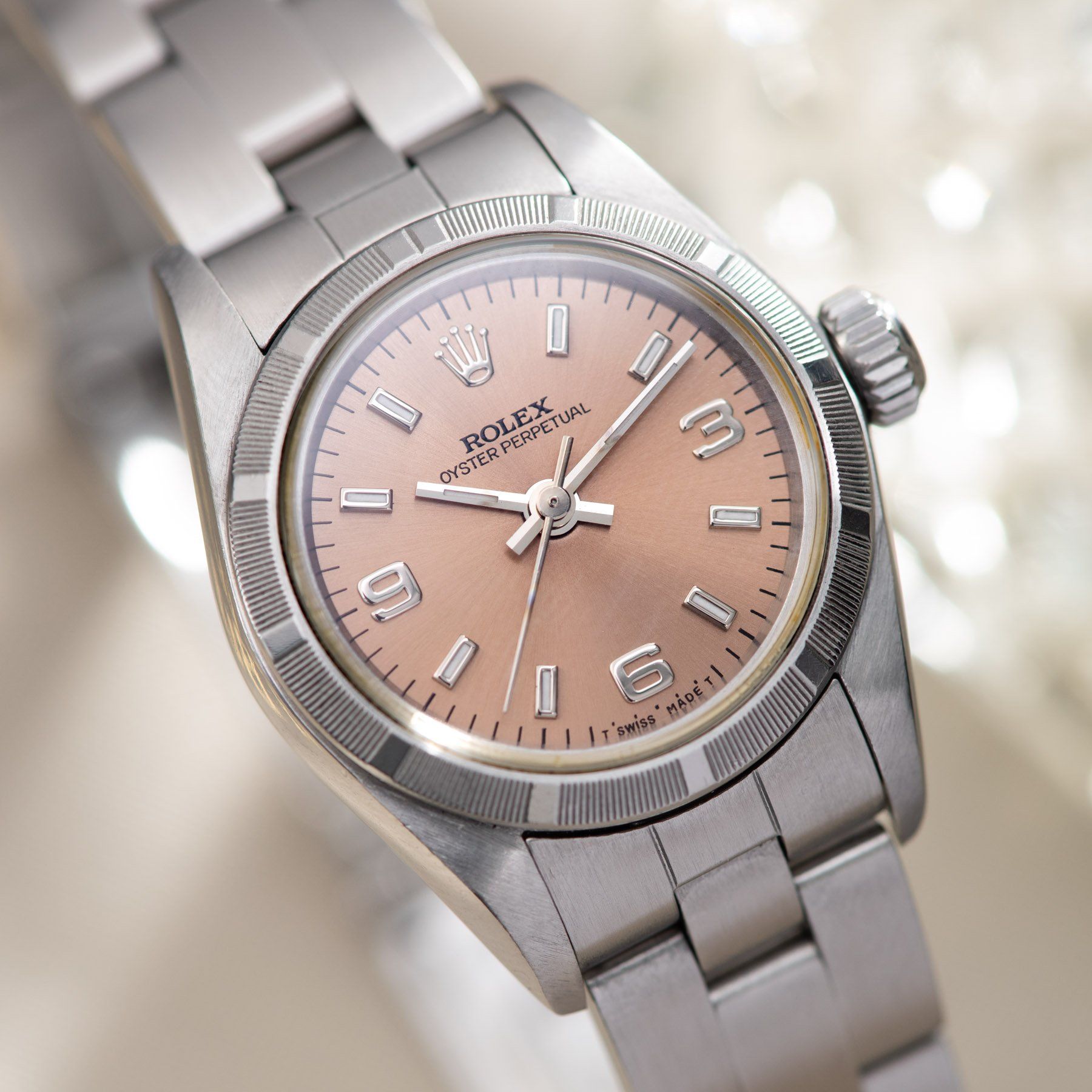 Rolex Oyster Perpetual Lady Ref 67230 Salmon Dial