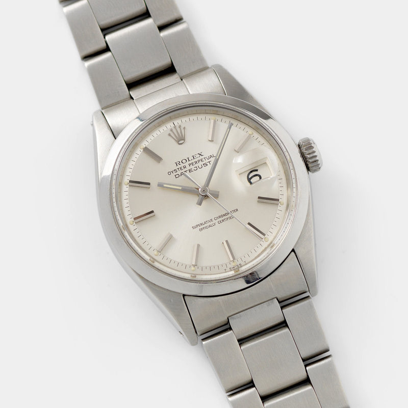 Rolex  Datejust Reference 1600 Silver Dial with smooth bezel