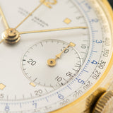 Ulysse Nardin Yellow Gold Mono Pusher Chronograph in 18 yellow gold with a blue telemeter scale