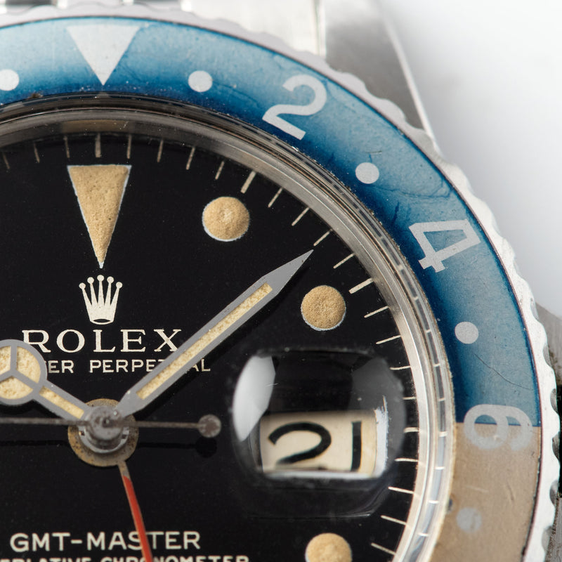 Rolex 1675 Glossy Gilt Dial GMT Master Faded Insert