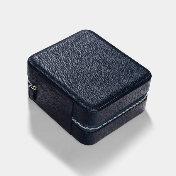 Rich Blue Medium Luxury Leather Watch Box