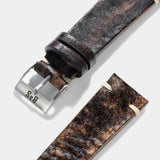 Woodie Brown Leather Watch Strap