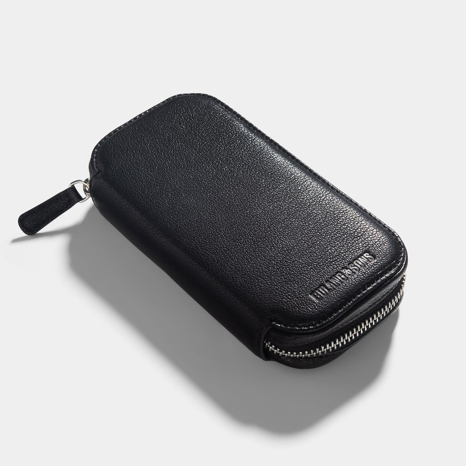 Black 2 Watch Leather Zip Pouch