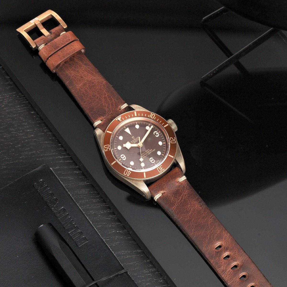 Bronze Perfect Match Siena Leather Watch Strap