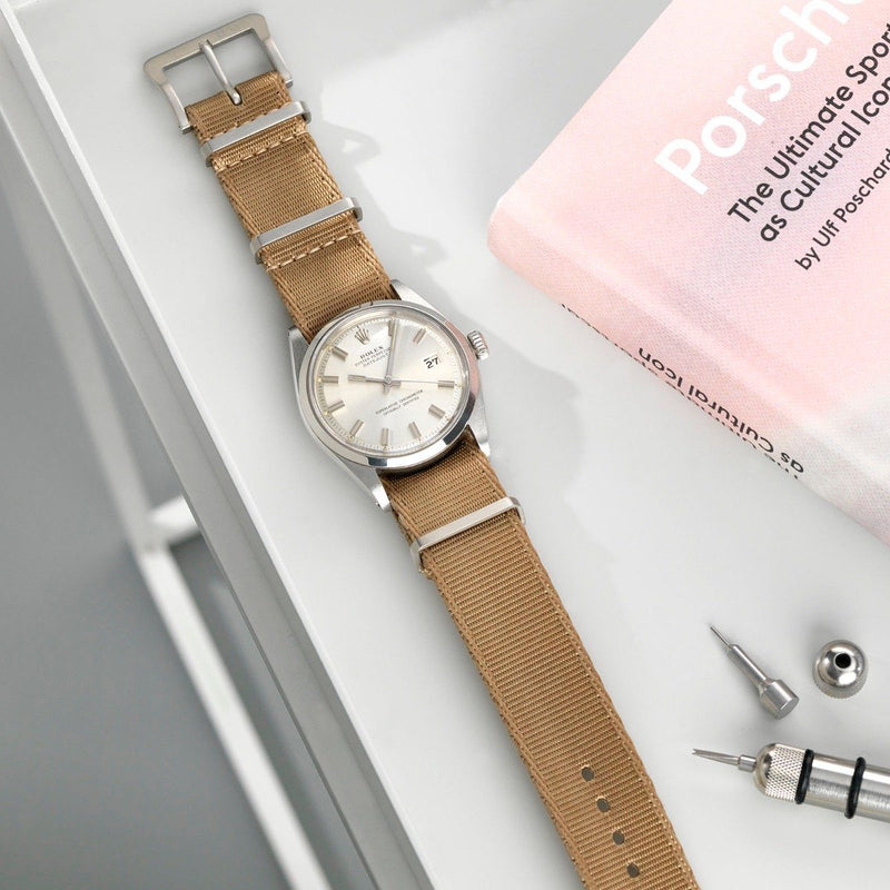 Rolex Deluxe Nylon Nato Watch Strap Coyote Brown