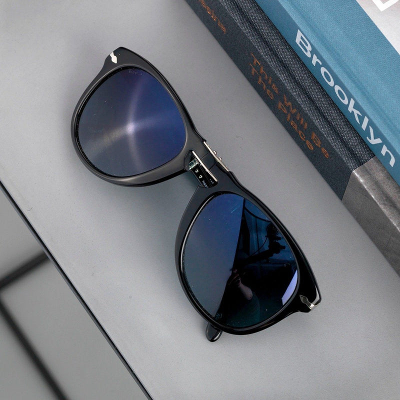 Retro Persol 714SM - Steve McQueen - Black Sunglasses