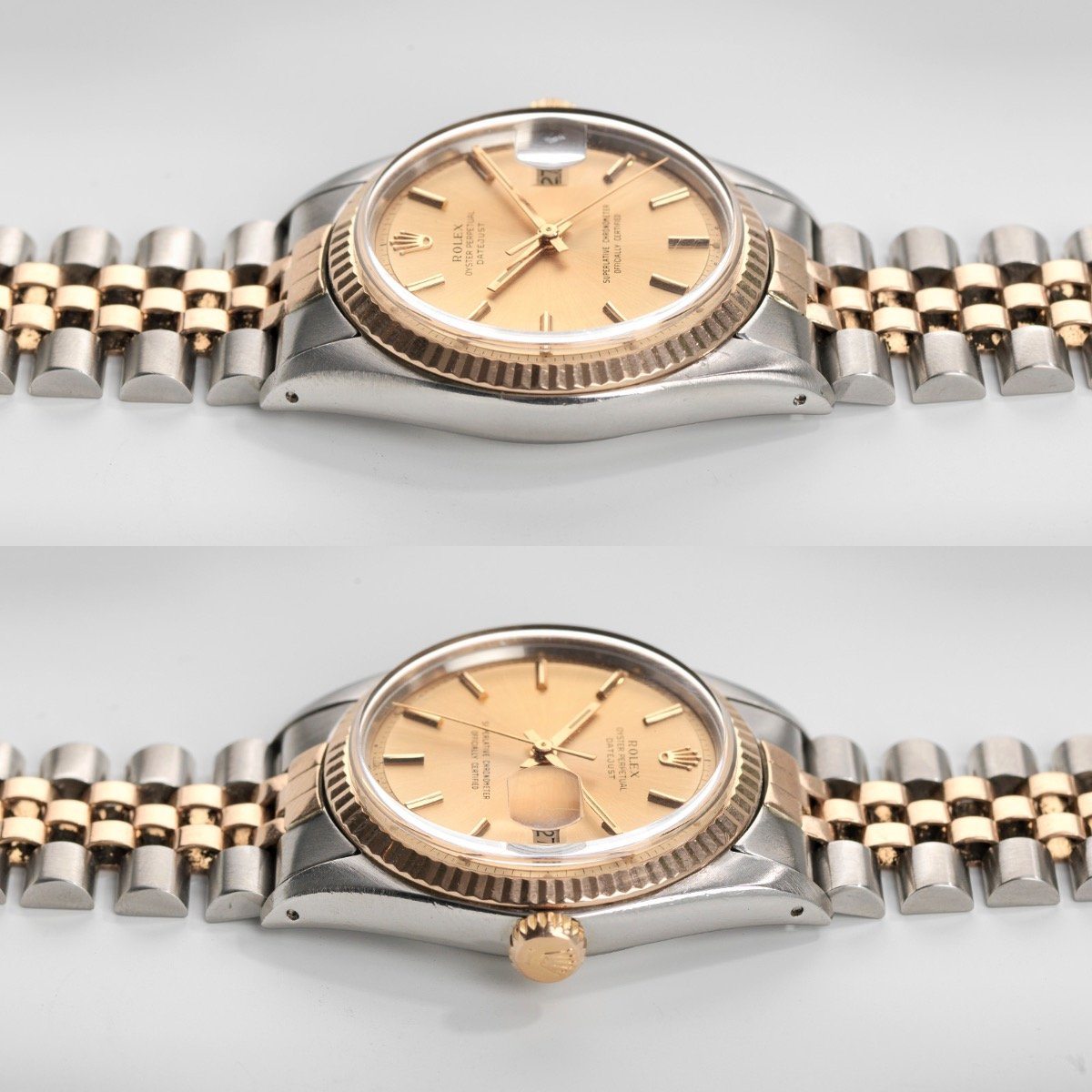 Rolex Two Tone Rose Gold 1601 Datejust