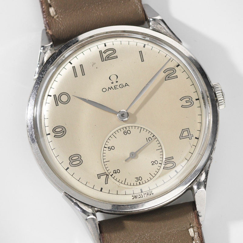 Omega Steel Oversize 37,5 mm Watch Ref 2603-12 from 1950s