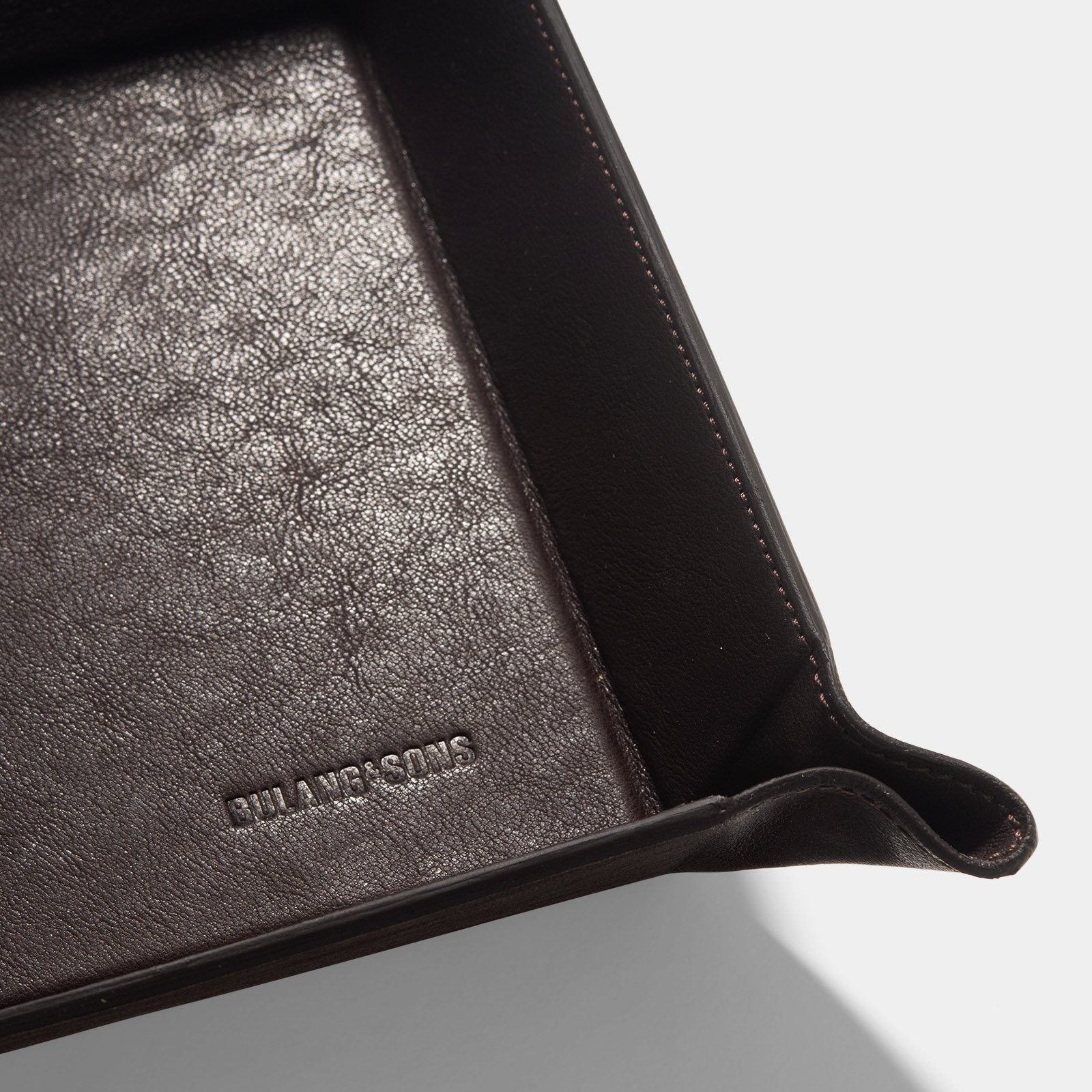 Washed Brown Big Leather Valet Tray