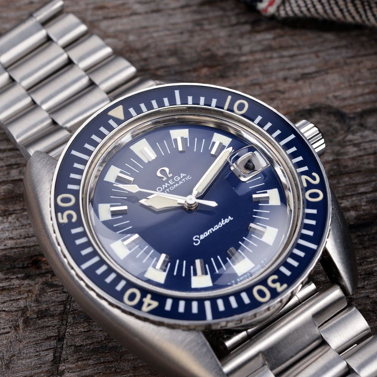 Omega deep clearance blue seamaster 120