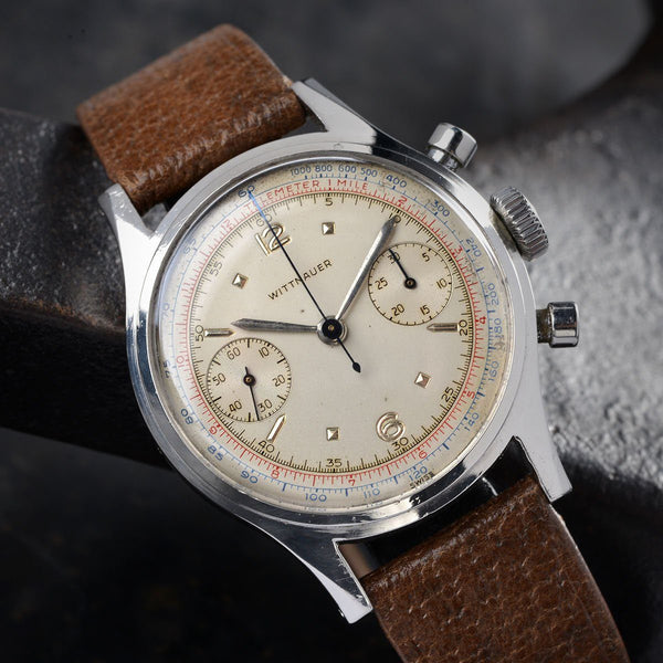 1950S WITTNAUER STEEL CHRONOGRAPH
