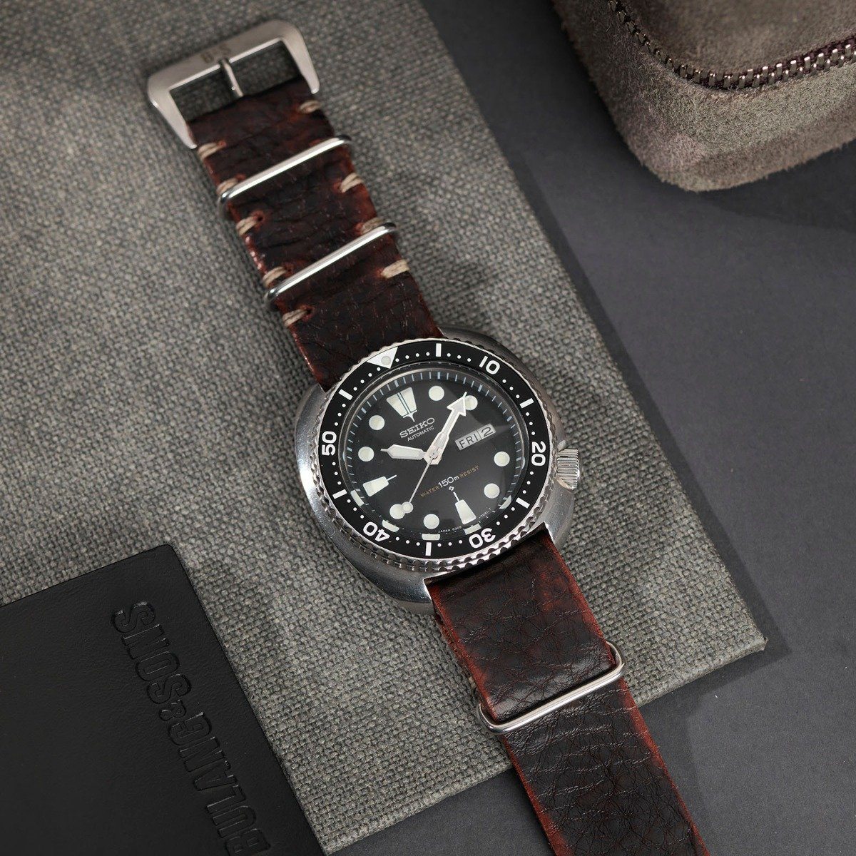 Seiko skx007 2025 leather nato strap