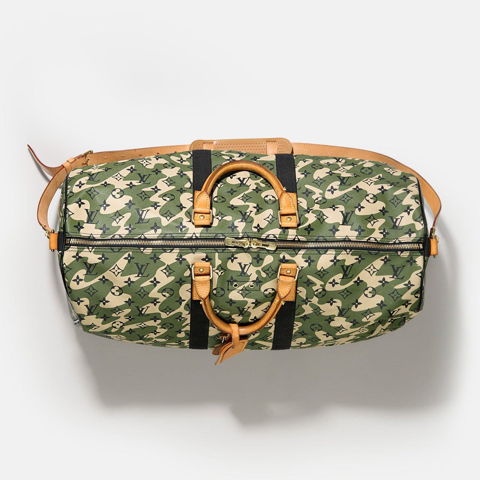 Louis Vuitton Takashi Murakami Monogramouflage Keepall 55 Bandouliere Camo  RARE