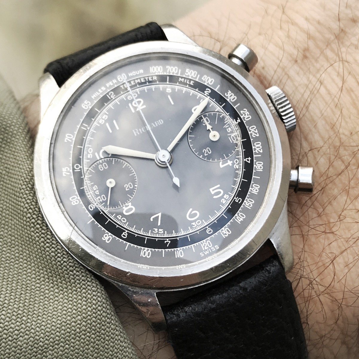 Richard Chronograph 1950s Two Tone Grey Dial