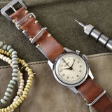 Vulcain Siena Brown Nato Leather Watch Strap